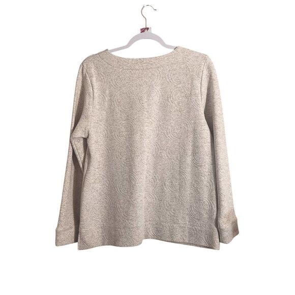Croft & Barrow Womens Sweatshirt PM Textured Pullover Petites - Picture 2 of 3
